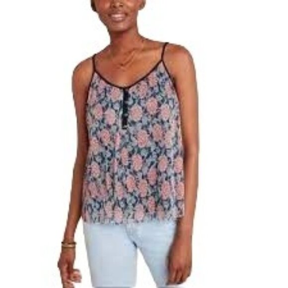 Anthropologie Maeve Tati Floral Shimmer Tank Top - Picture 1 of 8